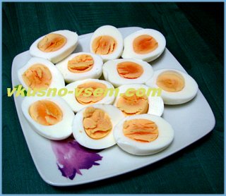 Яйца, фаршированные креветками