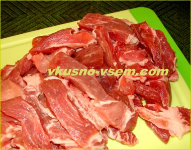 Мясо по-корейски с огурцами