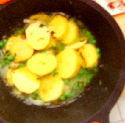 Картофель в зеленом соусе