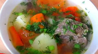 Турецкий суп с бараниной, булгуром и чечевицей